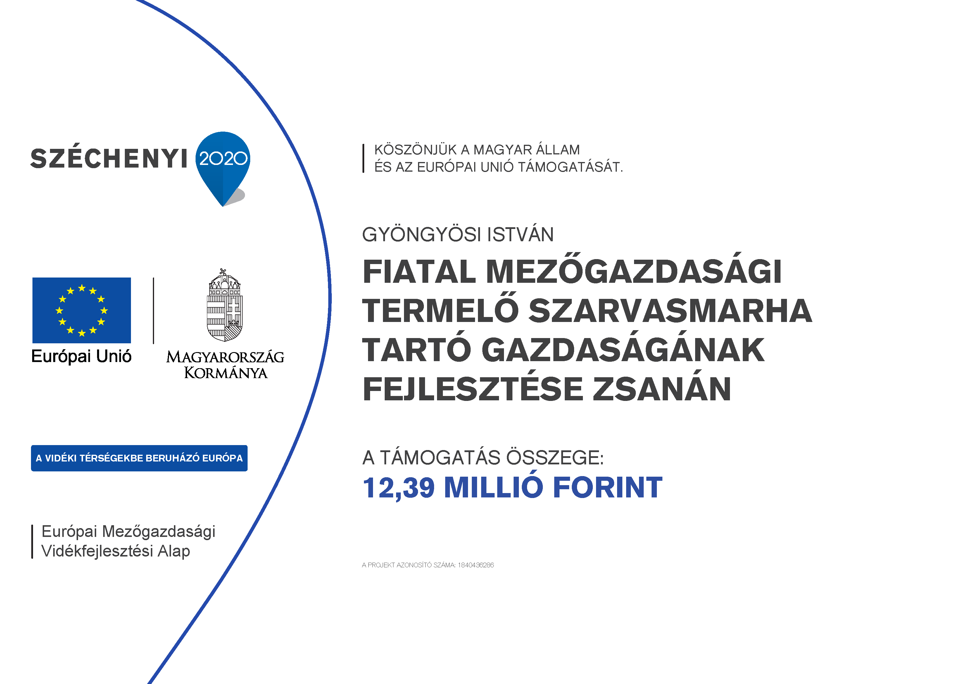 Tájékoztató az elnyert támogatásról
